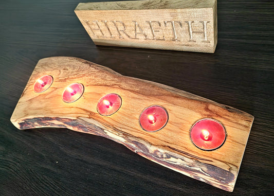 Spalted Beech Tee Light Holders
