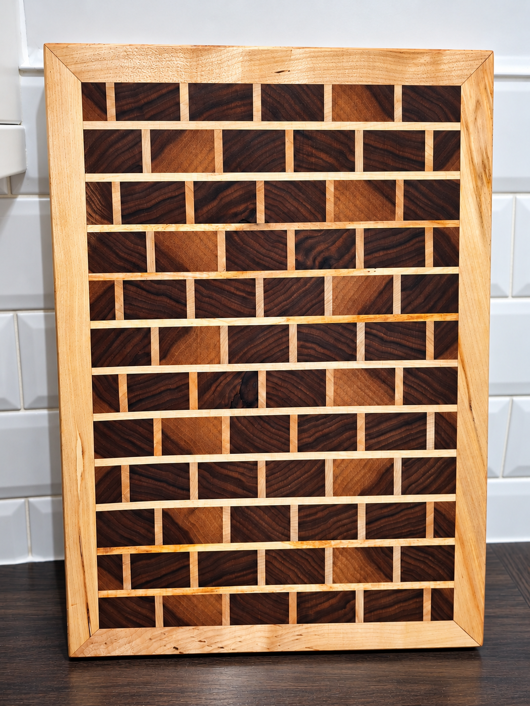 Walnut & Maple End Grain Chopping Board – Brickwork Design
