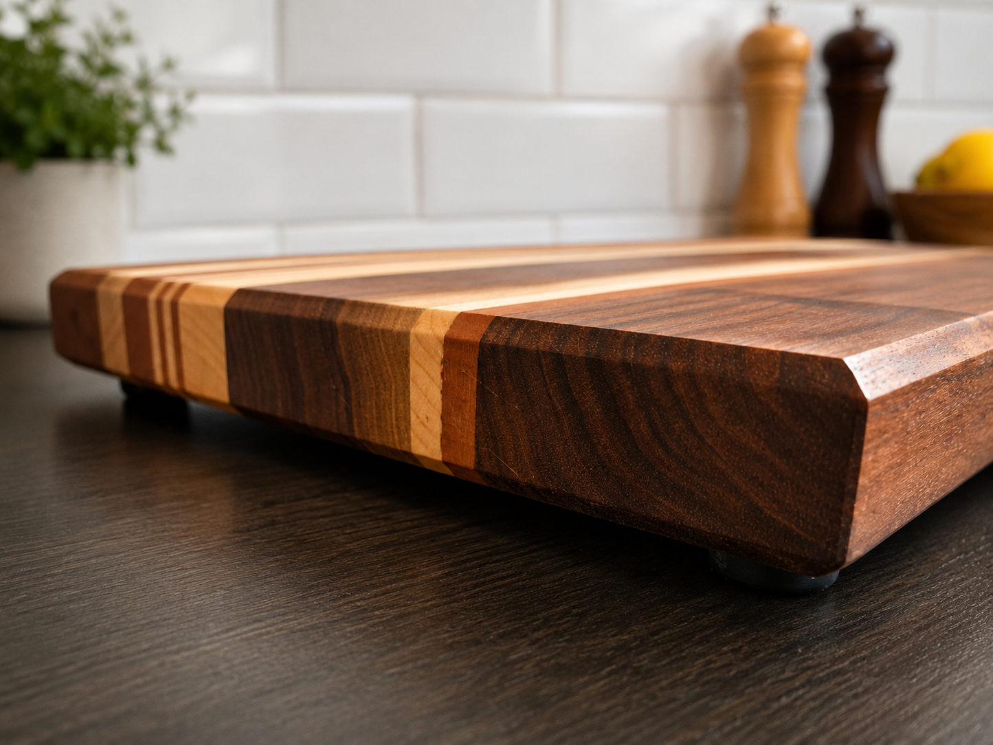 Walnut, Maple & Cherry Chopping Board