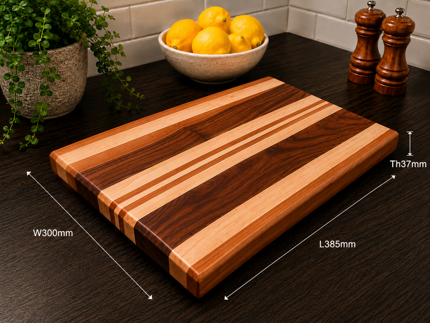 Walnut, Maple & Cherry Chopping Board