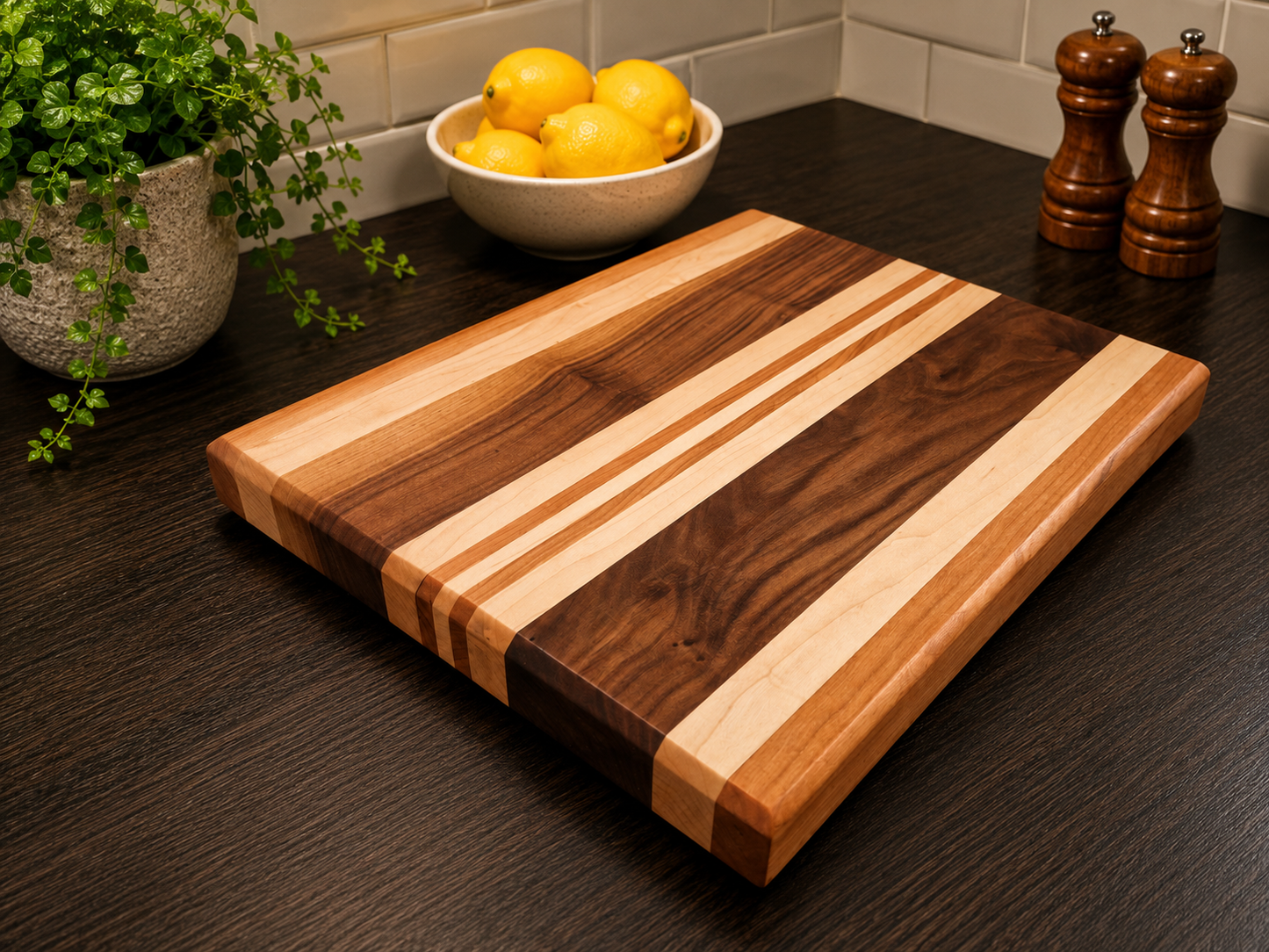 Walnut, Maple & Cherry Chopping Board