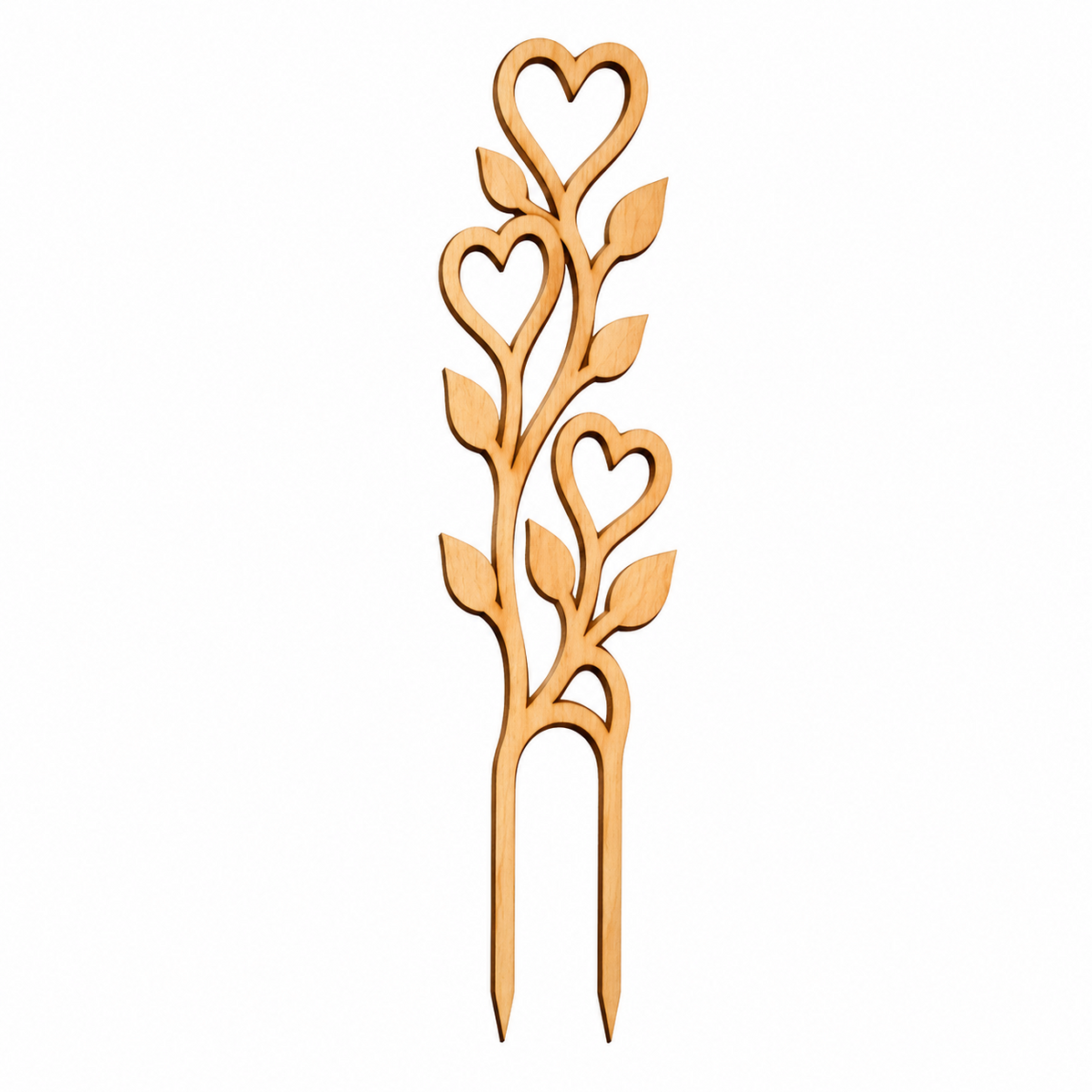 Love Tree Plant Trellis – Wooden Climbing Plant Support – Heart & Leaf Design