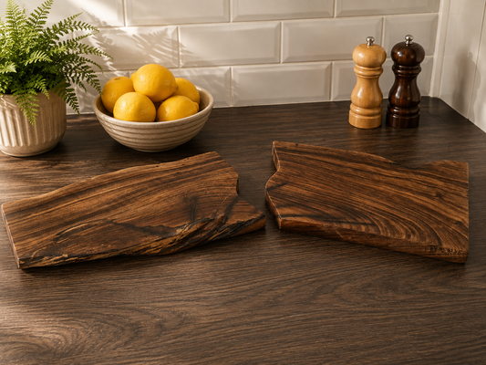 Handmade Walnut Two-Piece Charcuterie & Serving Board Set