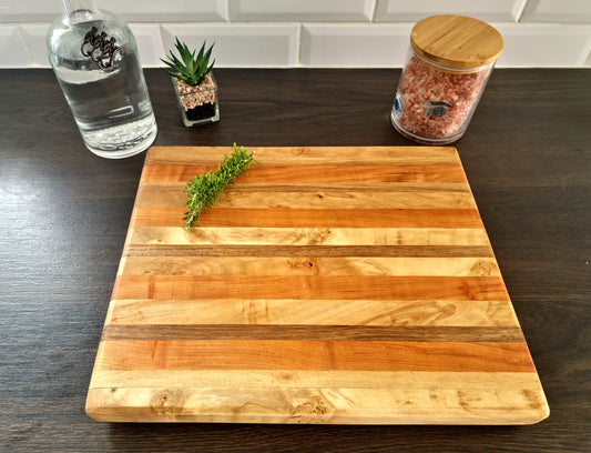 Walnut-Cherry-Maple Edge Grain