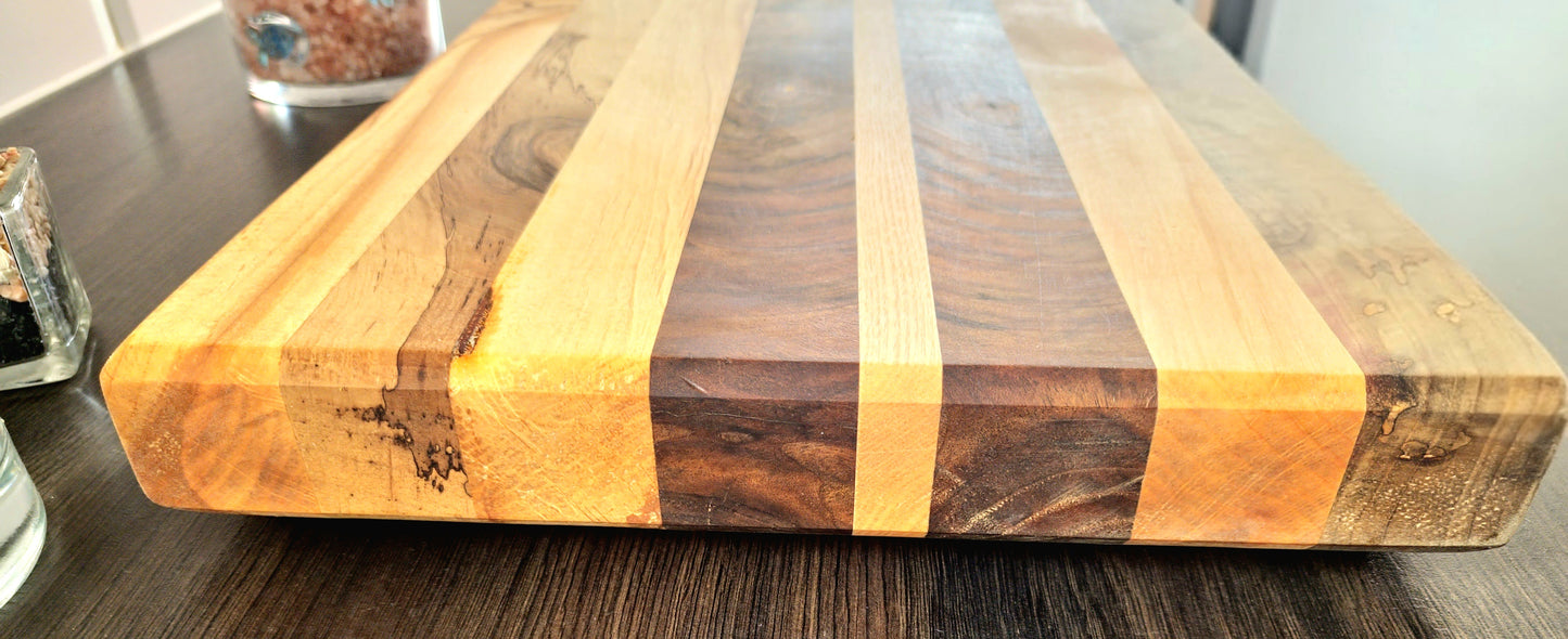 Walnut-Cherry-Maple Edge Grain