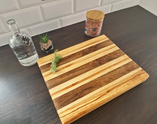 Walnut, Maple & Cherry. Edge grain.