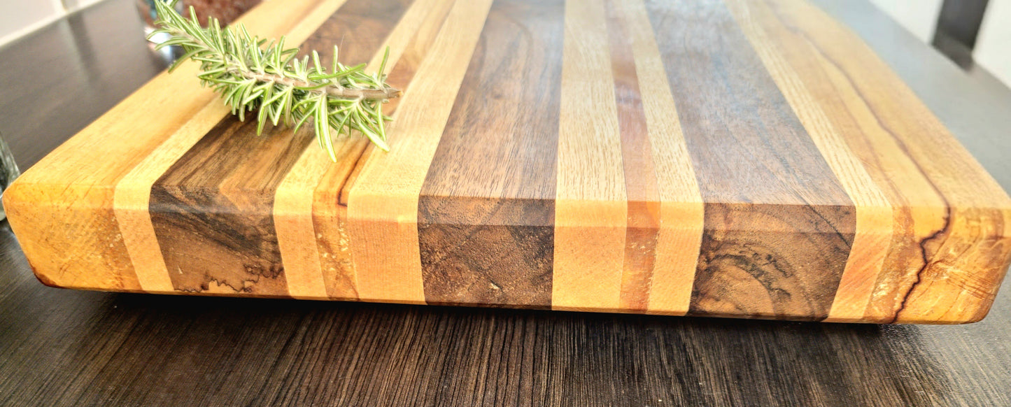 Walnut-Cherry-Maple Edge Grain