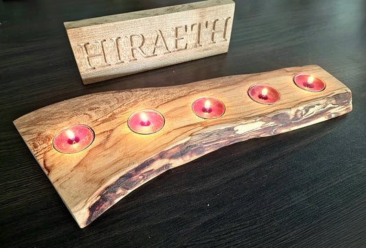 Spalted Beech Tee Light Holders