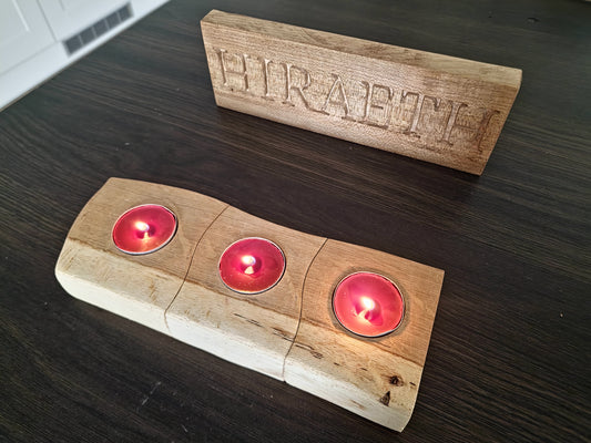 Oak Tee Light Holders