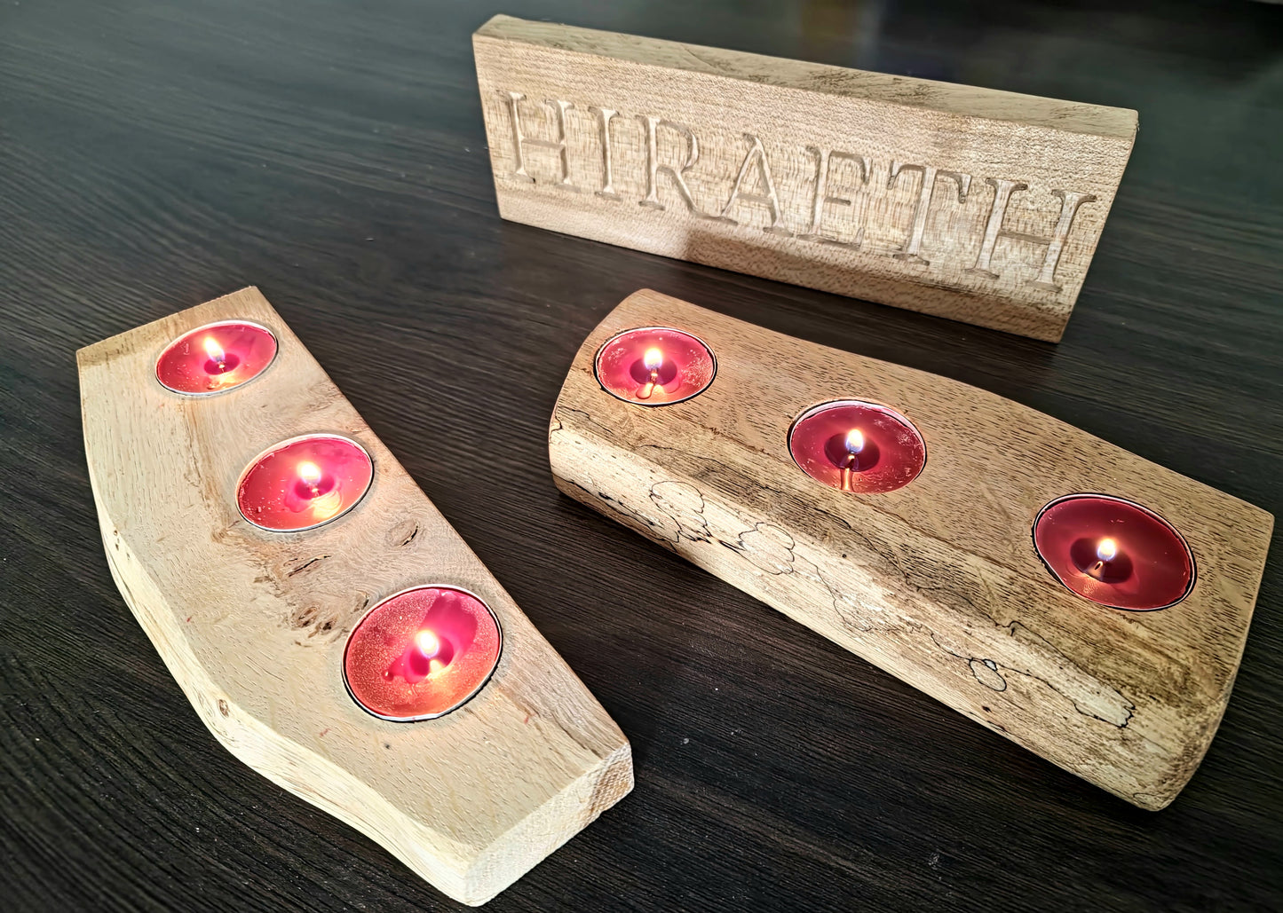 Oak Tee Light Holders