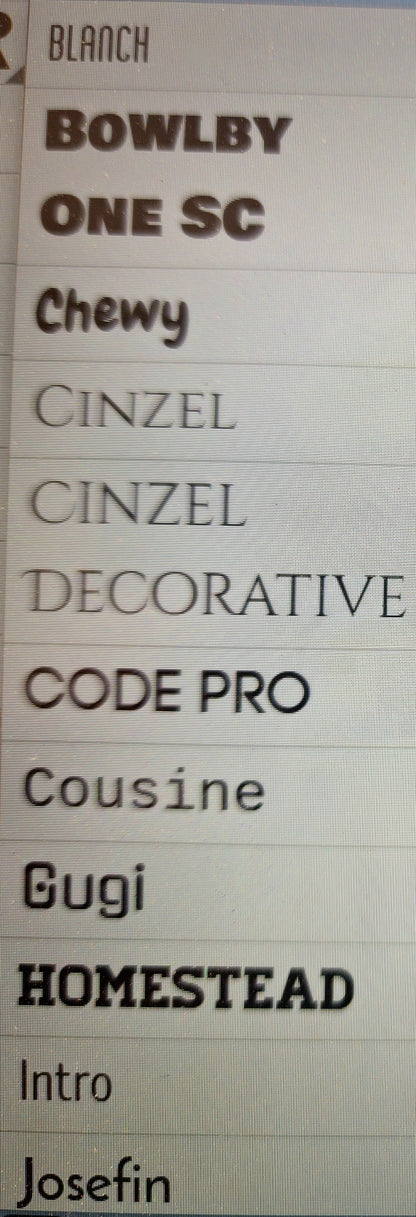 Personalised engraving