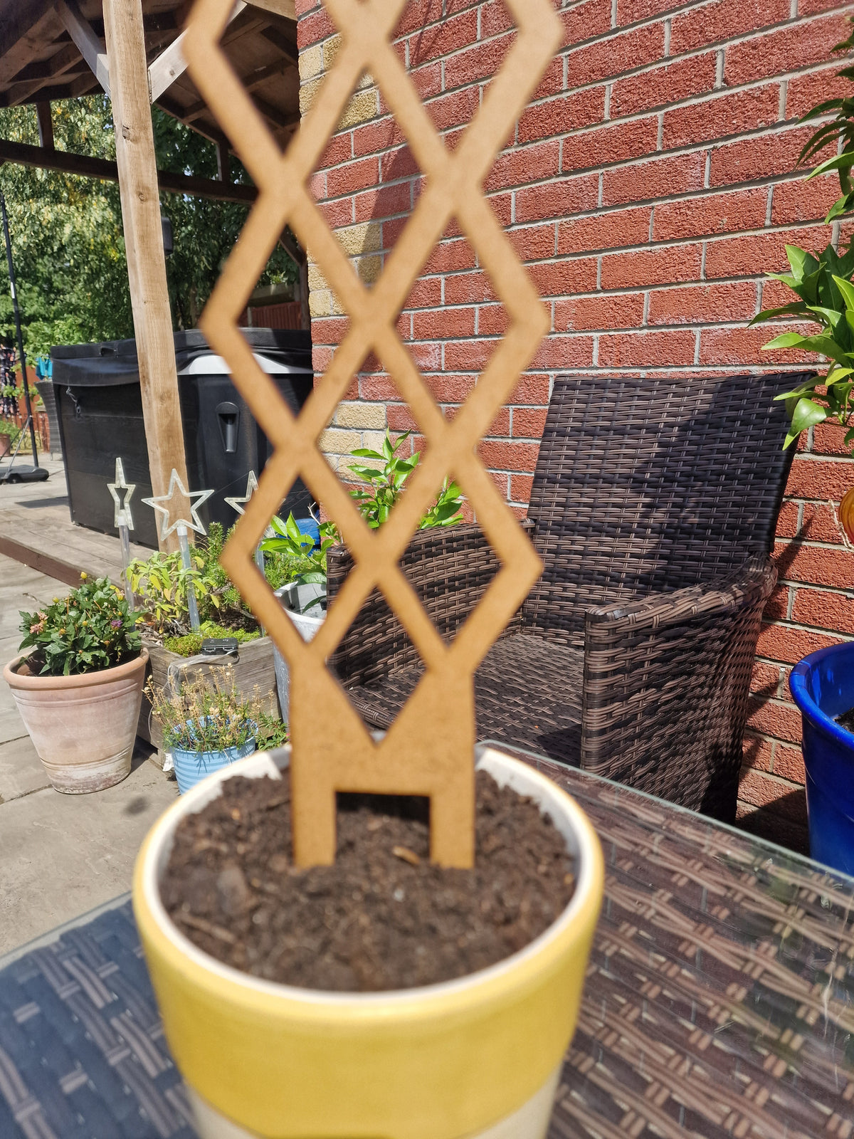 Diamond Wooden Plant Trellis