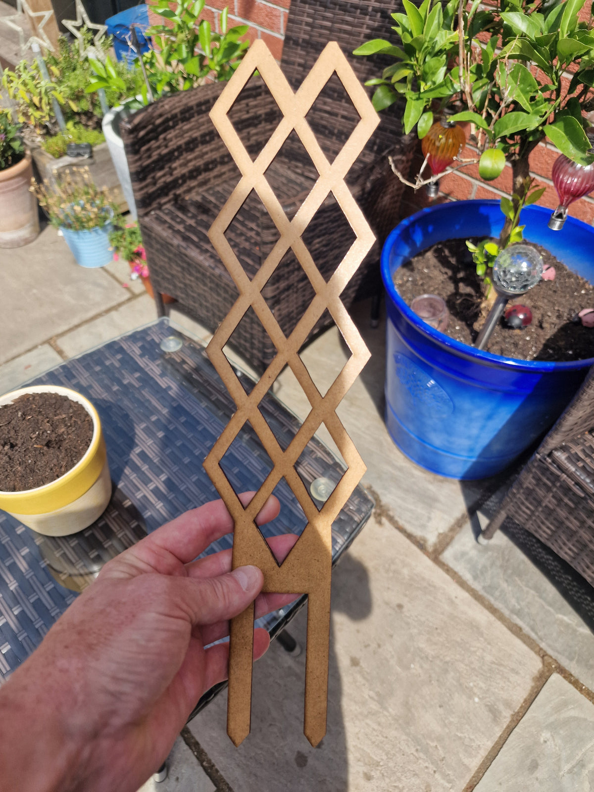 Diamond Wooden Plant Trellis