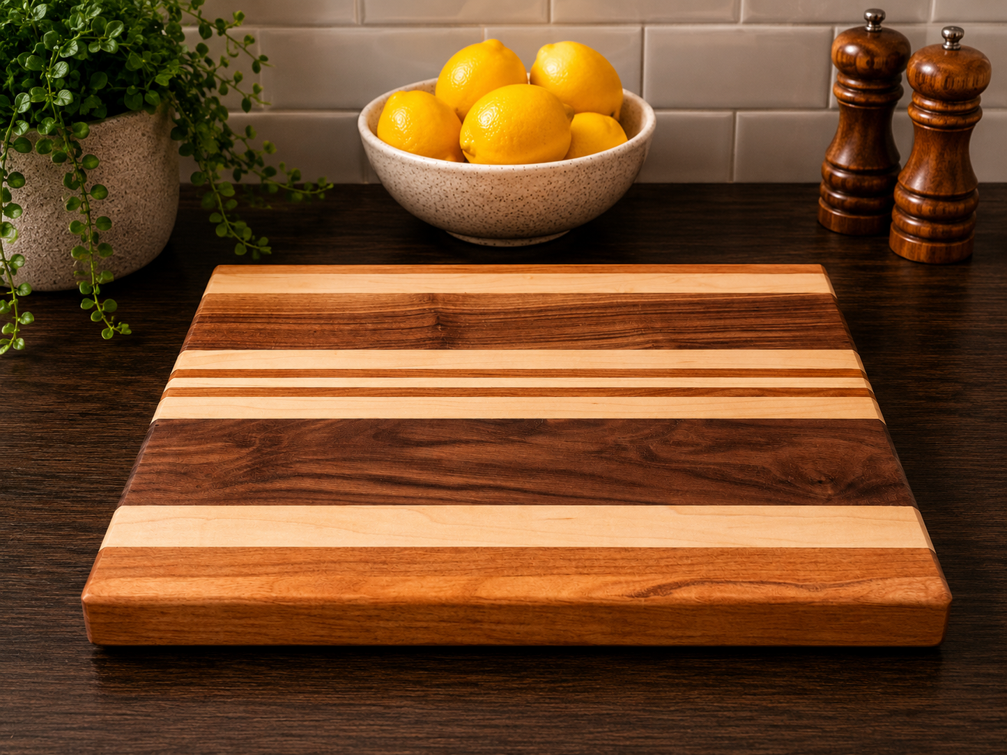 Walnut, Maple & Cherry Chopping Board