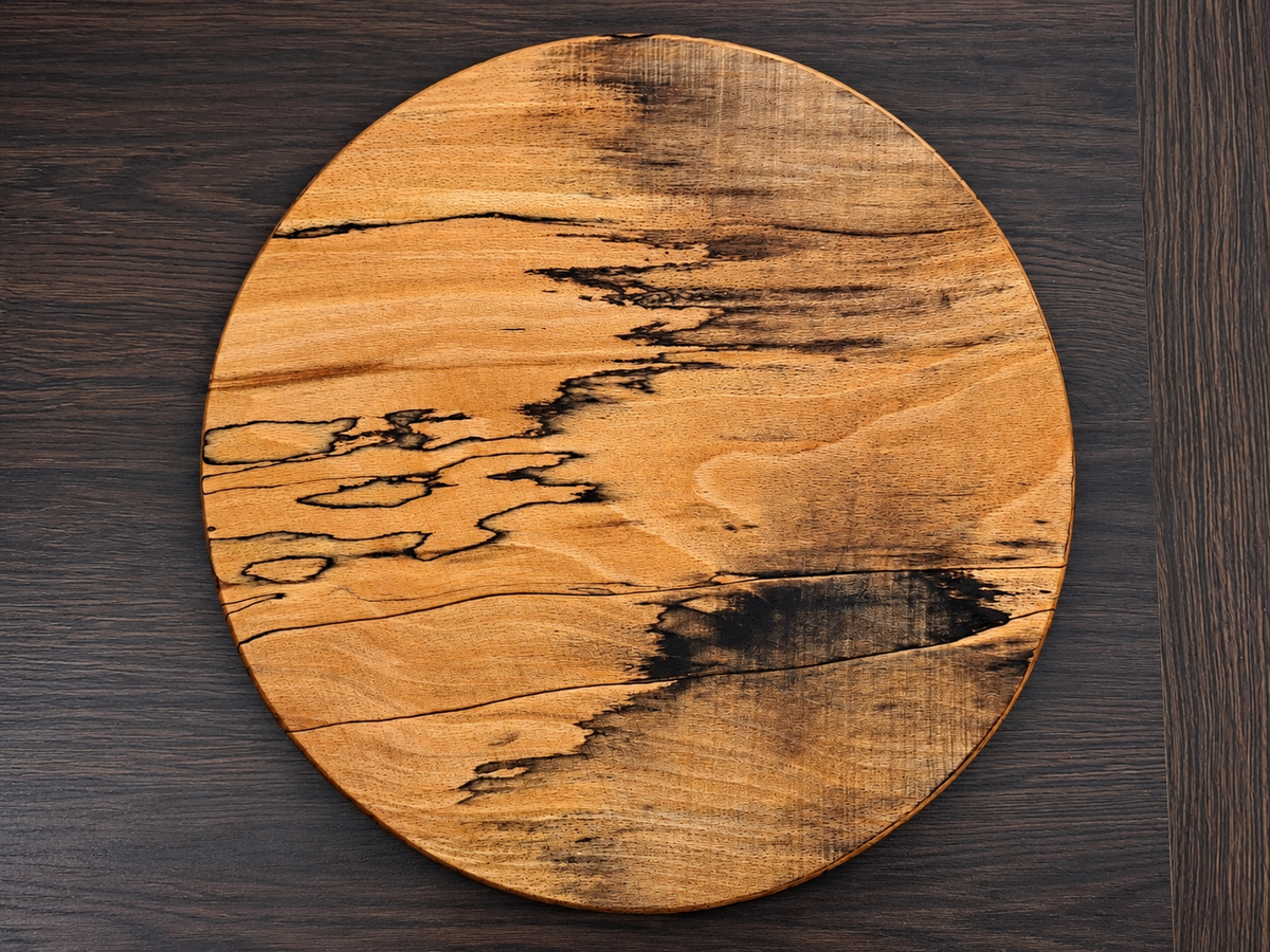 The Jupiter – Round Spalted Beech Serving Board