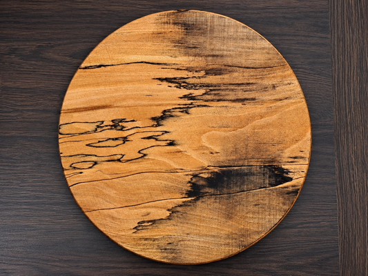 The Jupiter – Round Spalted Beech Serving Board