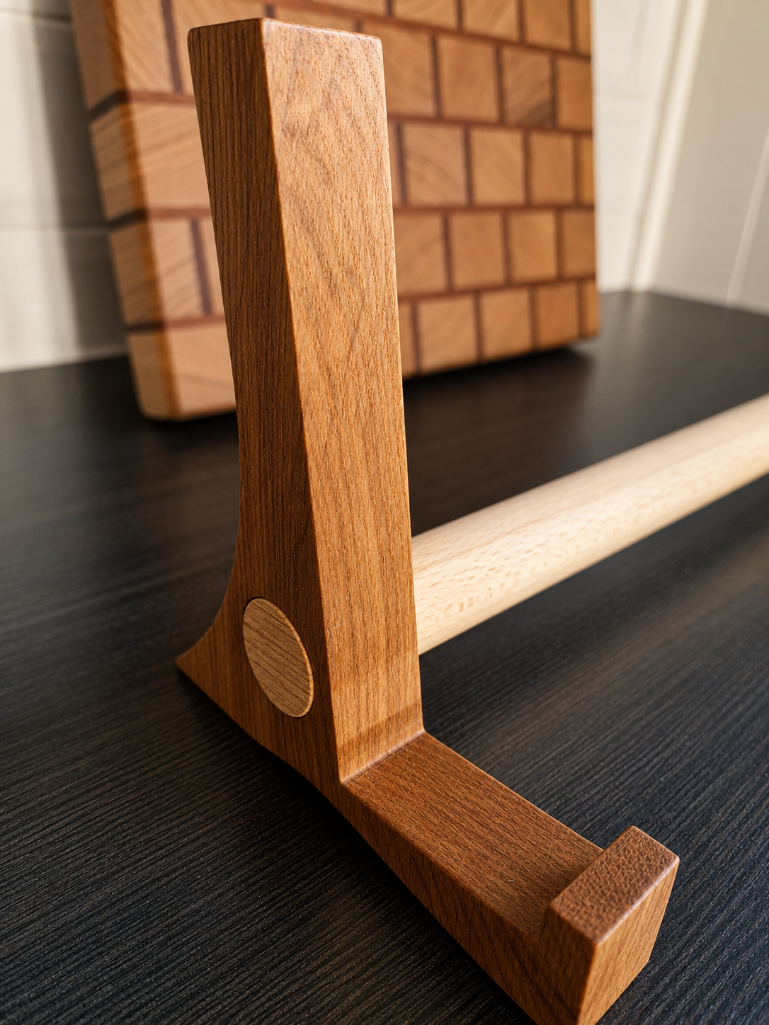 Oak & Sapele End Grain Brick Pattern Chopping Board