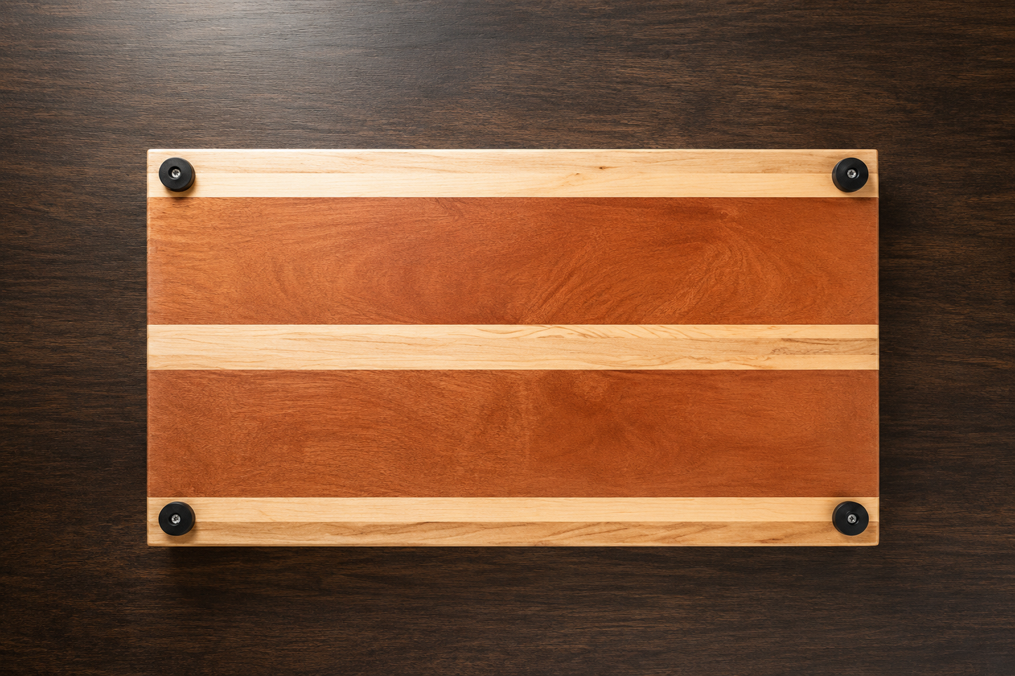 Sapele, Beech & Walnut Handmade Chopping Board