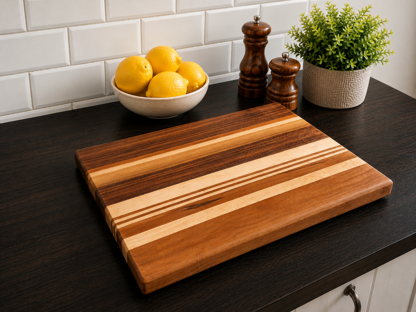 Walnut, Maple & Cherry Chopping Board