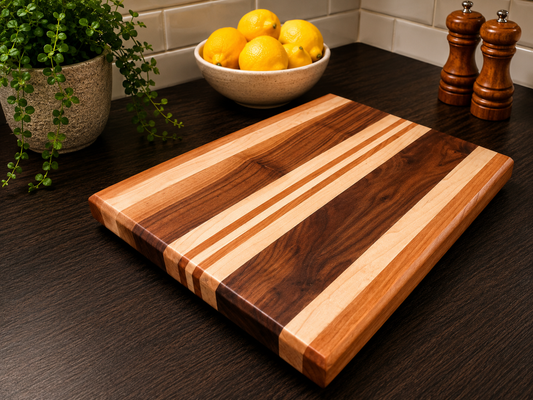 Walnut, Maple & Cherry Chopping Board