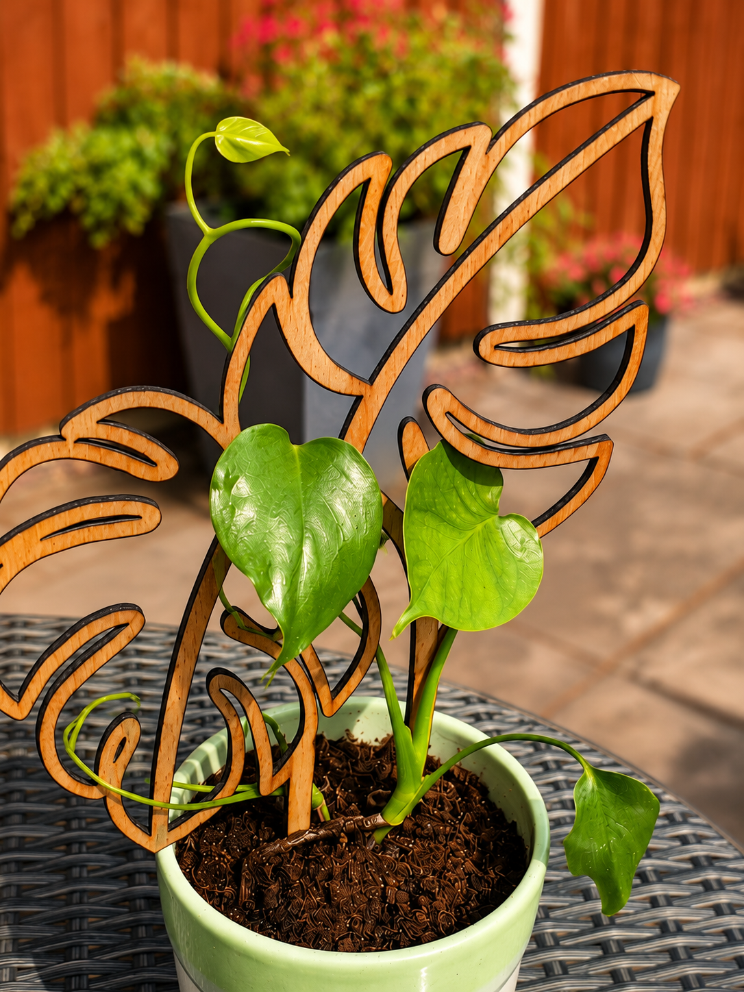 Multi-Leaf Monstera Plant Trellis – Decorative Climbing Plant Support