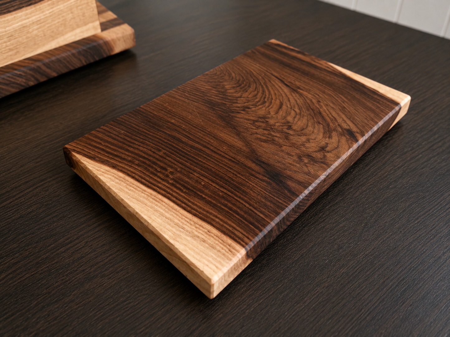 Walnut Chopping Board Set with Stand - 3 Boards