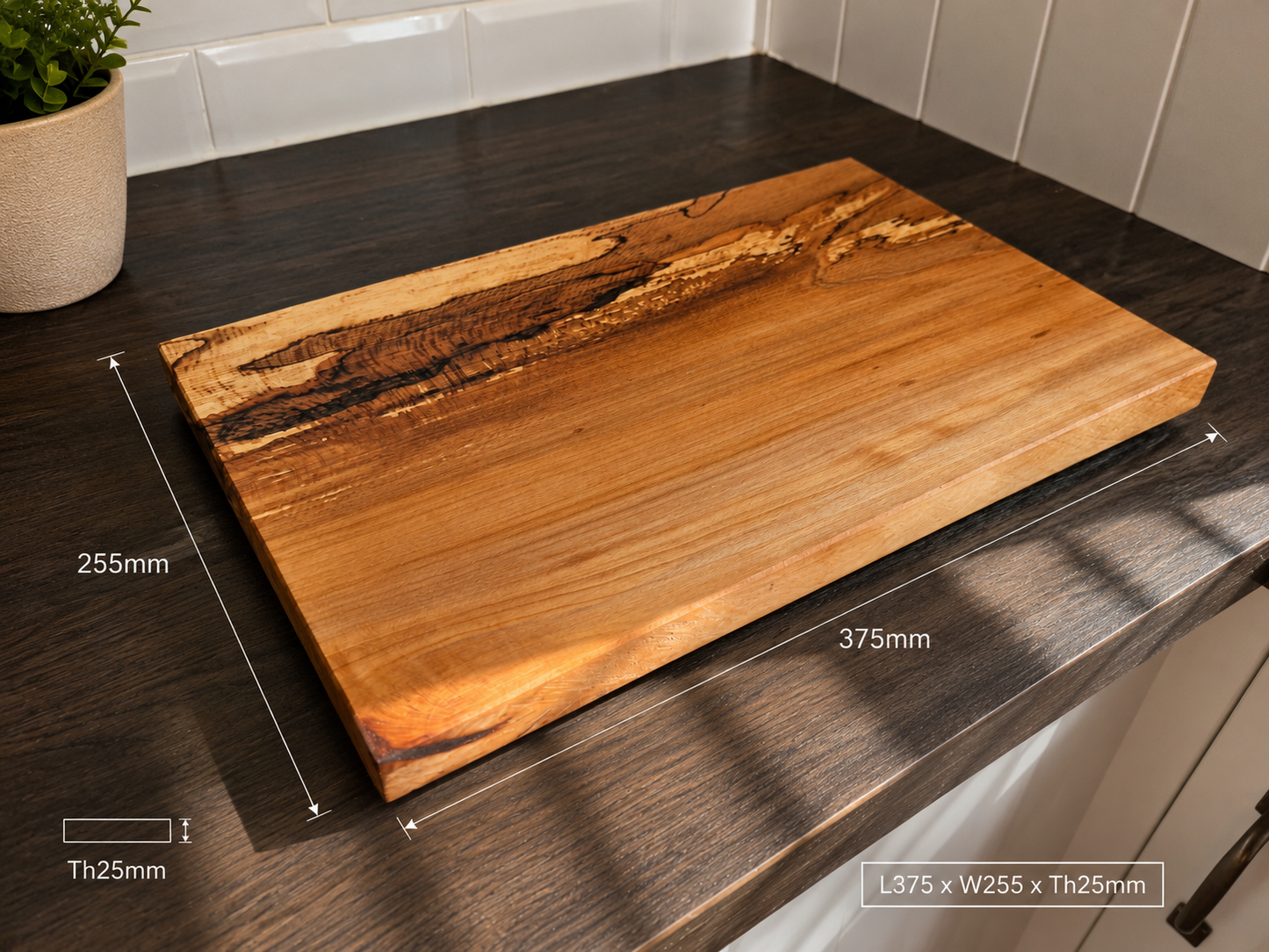 Spalted Beech Chopping Board Set with Stand - 3 Boards