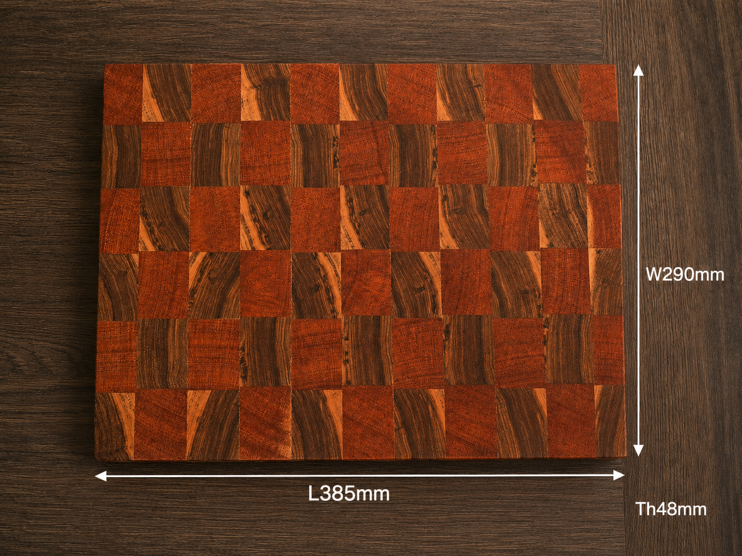 Handcrafted End Grain Butcher’s Block – Sapele & Walnut