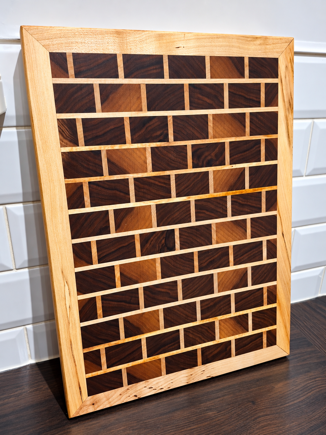 Walnut & Maple End Grain Chopping Board – Brickwork Design