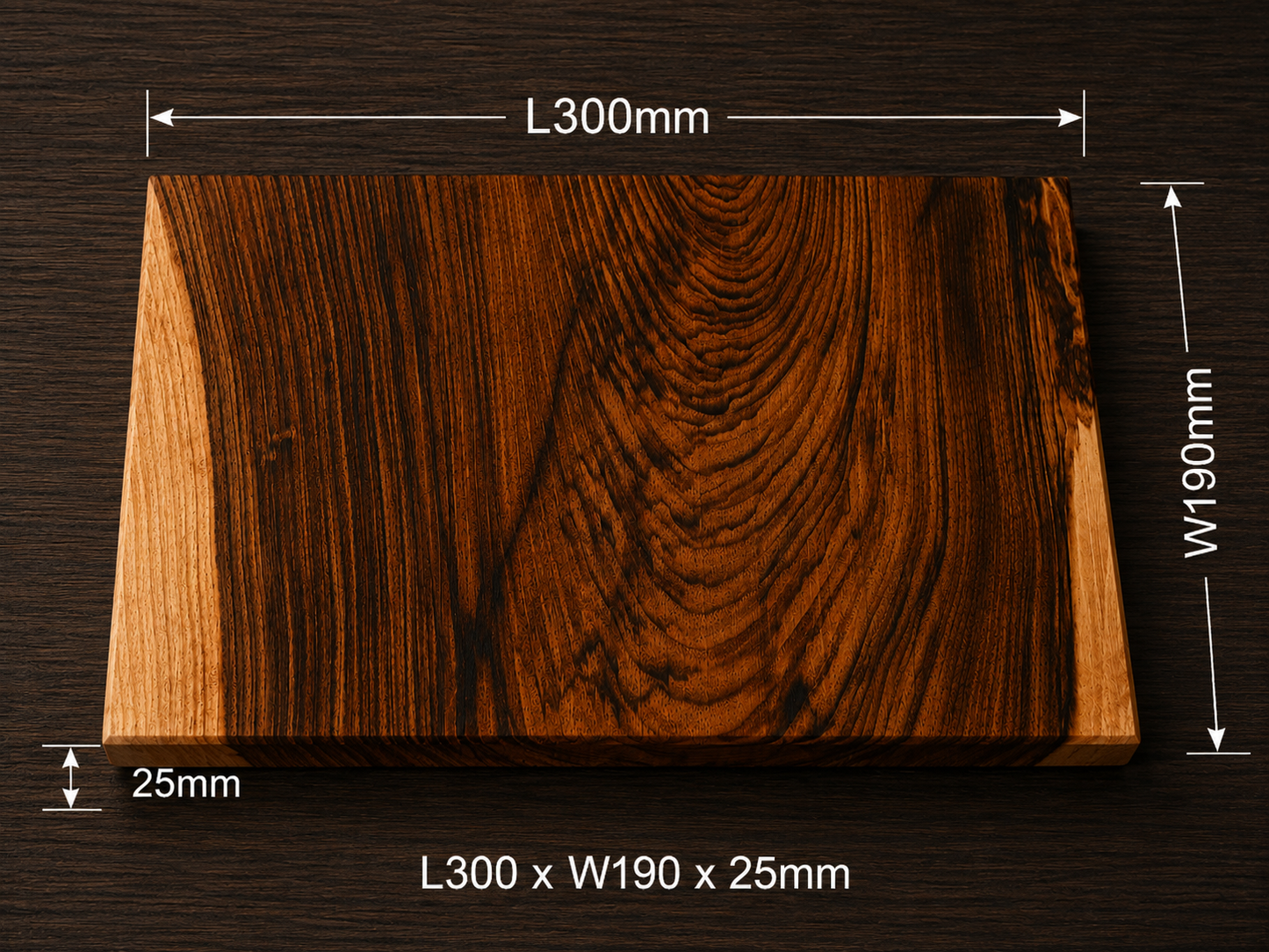 Walnut Chopping Board Set with Stand - 3 Boards