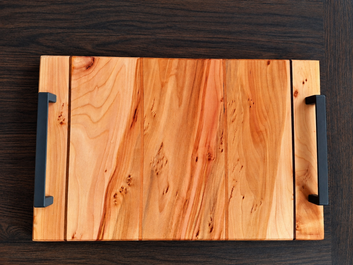 Solid willow serving tray