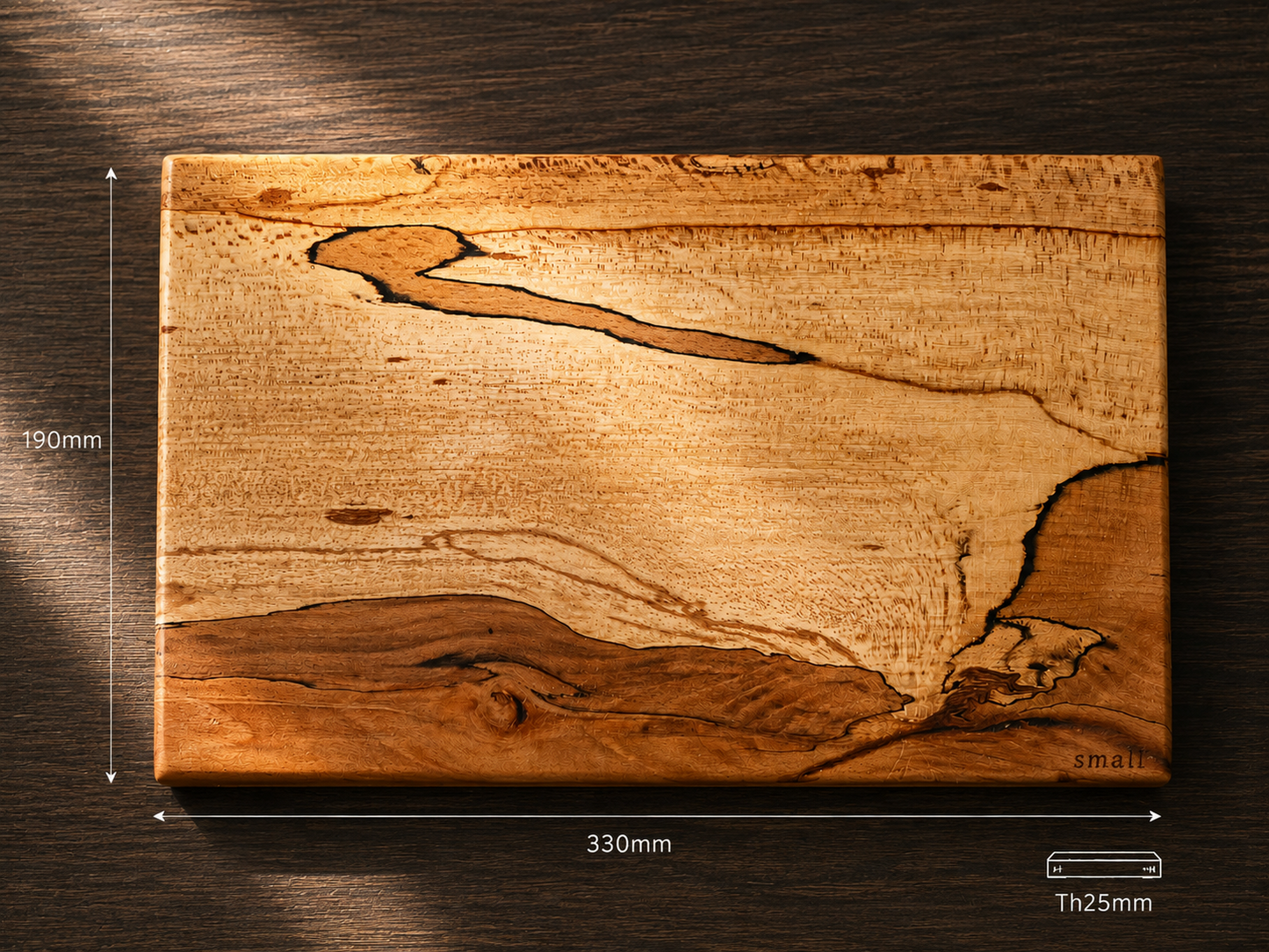 Spalted Beech Chopping Board Set with Stand - 3 Boards
