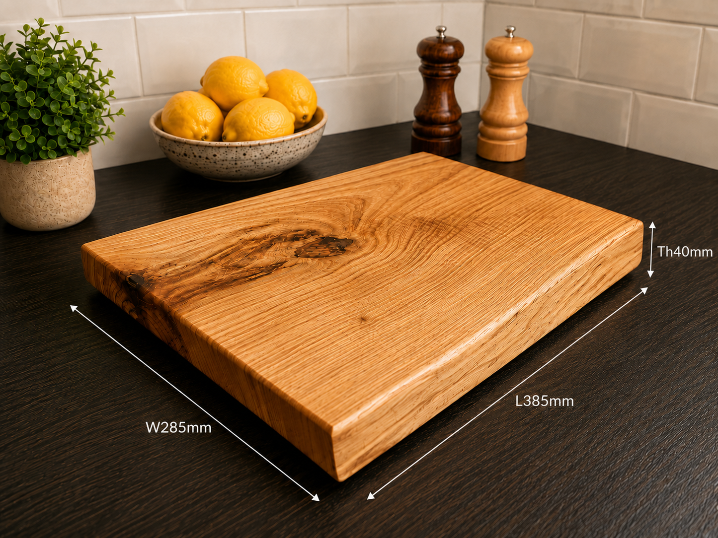 Oak Live Edge Chopping Board