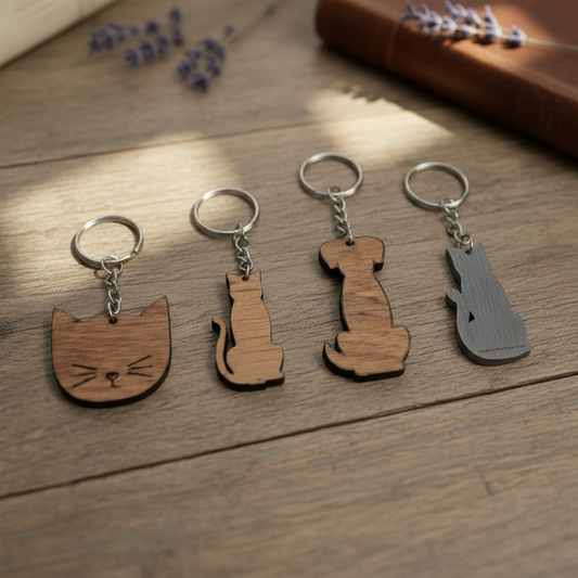 Cat & Dog key fobs