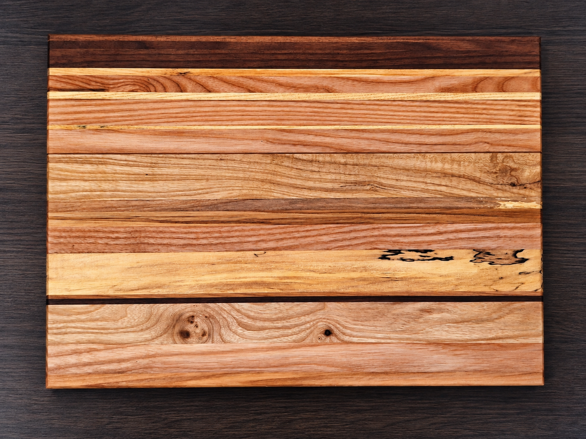 Handcrafted Walnut, Cherry, Ash & Spalted Beech Chopping Board