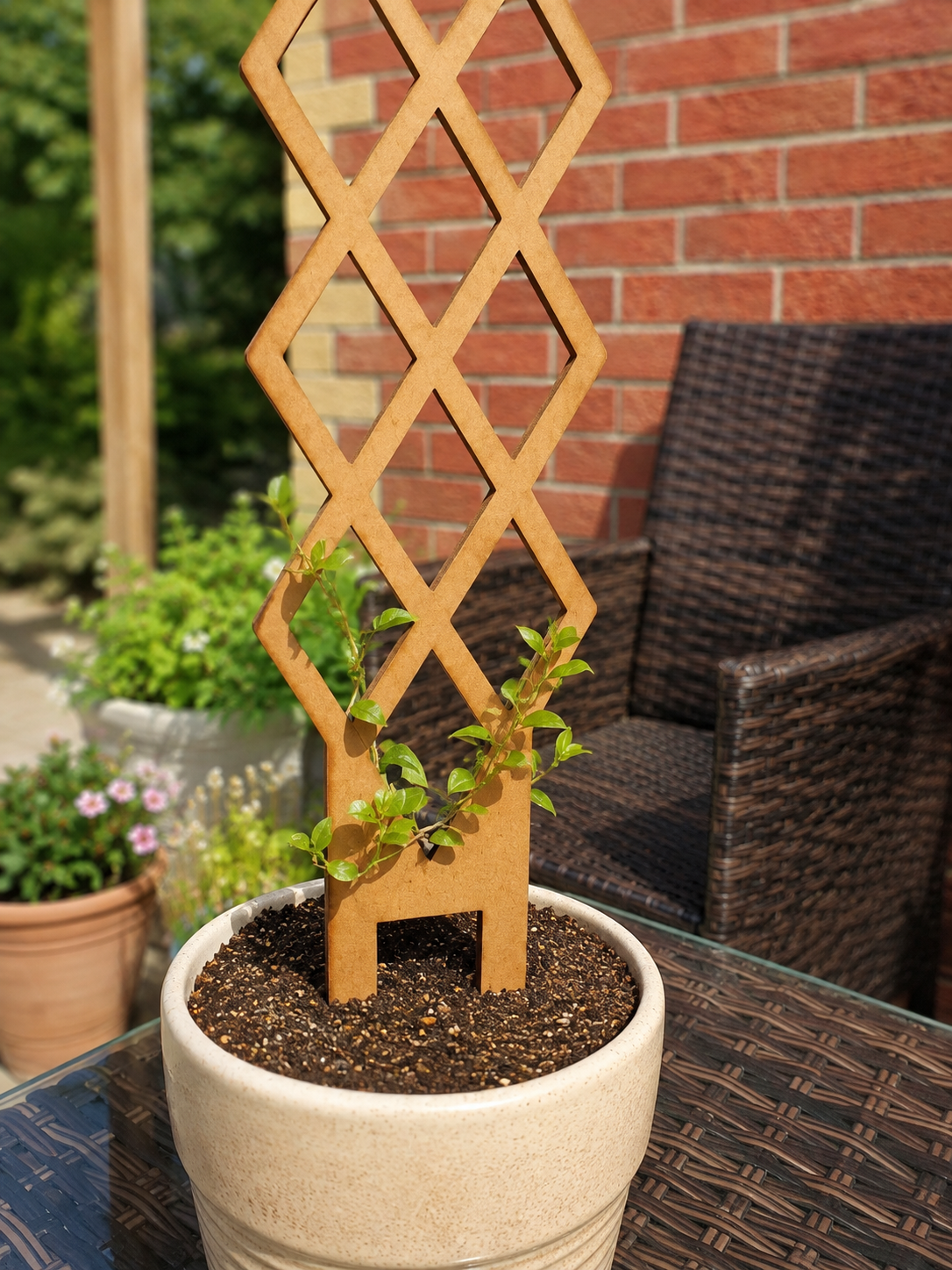 Diamond Wooden Plant Trellis