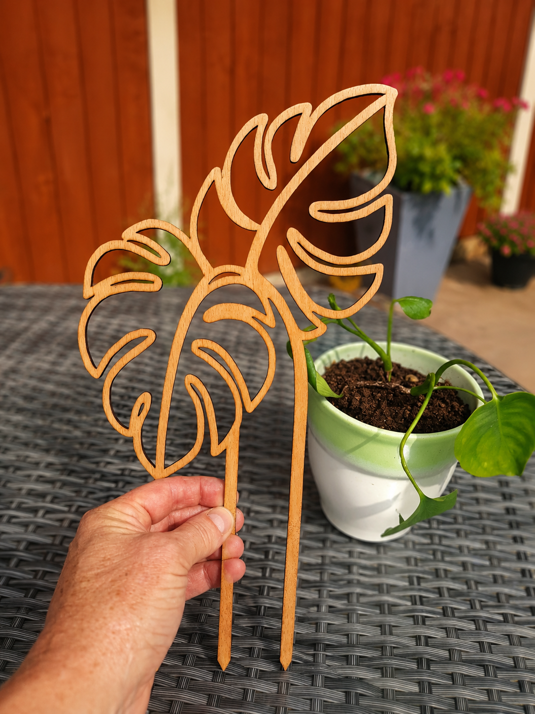Multi-Leaf Monstera Plant Trellis – Decorative Climbing Plant Support