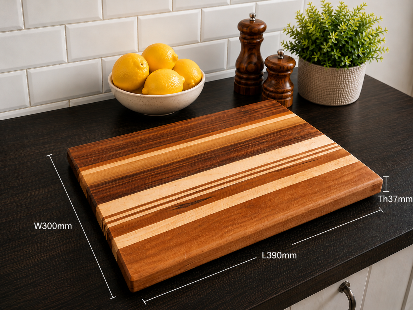 Walnut, Maple & Cherry Chopping Board