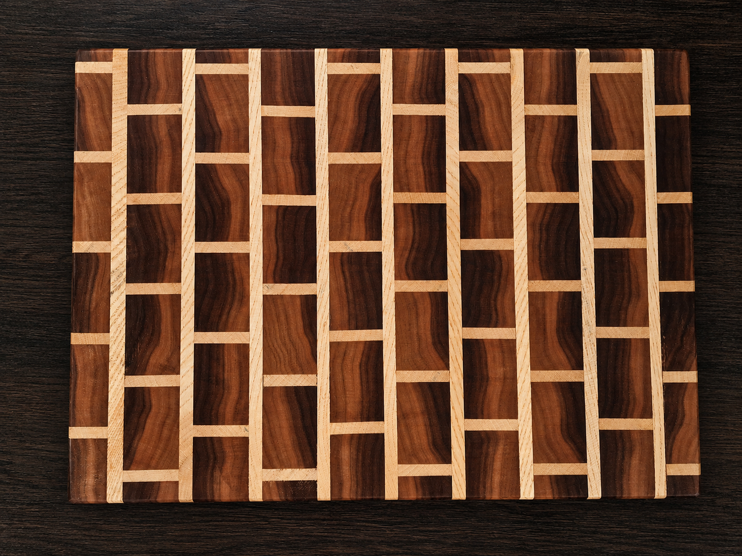 Handmade Walnut & Maple End Grain Brick Pattern Chopping Board