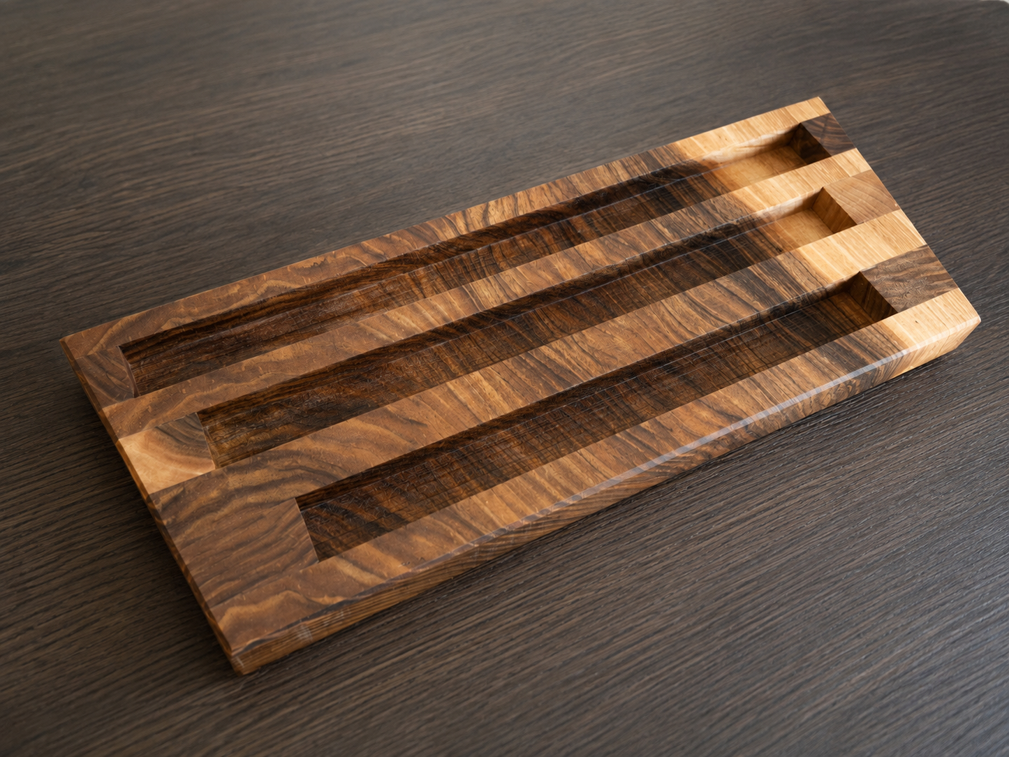 Walnut Chopping Board Set with Stand - 3 Boards