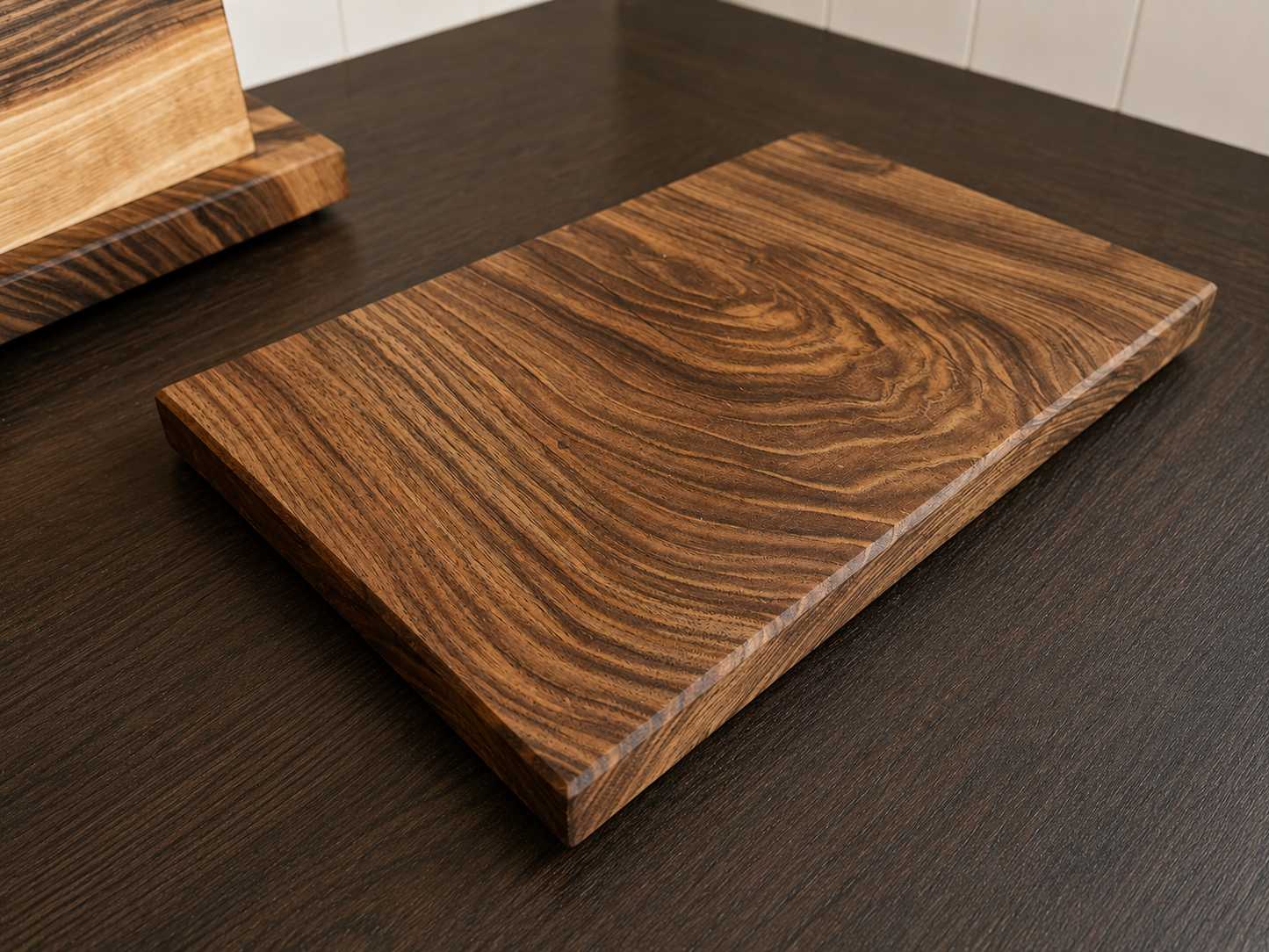 Walnut Chopping Board Set with Stand - 3 Boards
