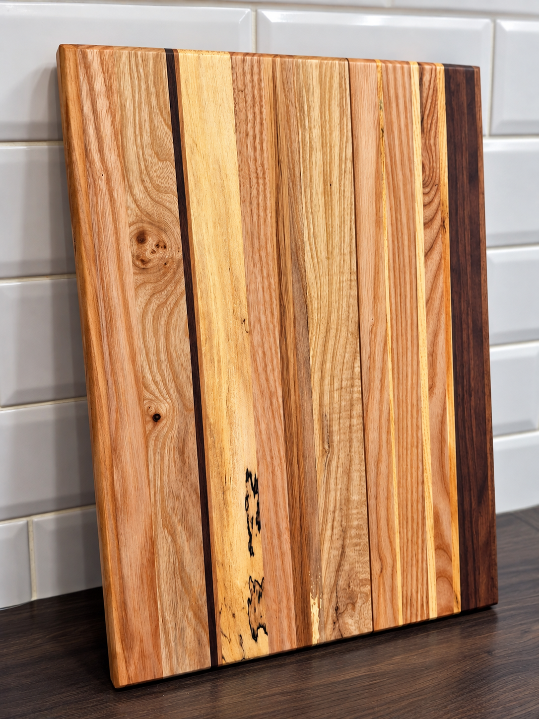 Handcrafted Walnut, Cherry, Ash & Spalted Beech Chopping Board