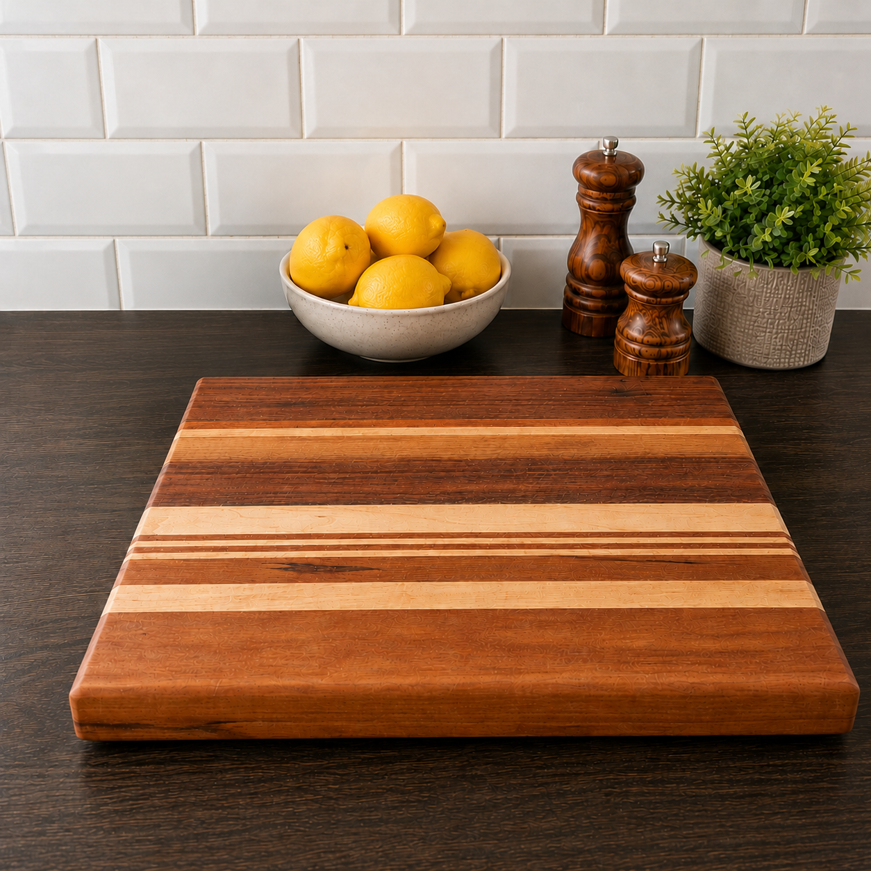 Walnut, Maple & Cherry Chopping Board