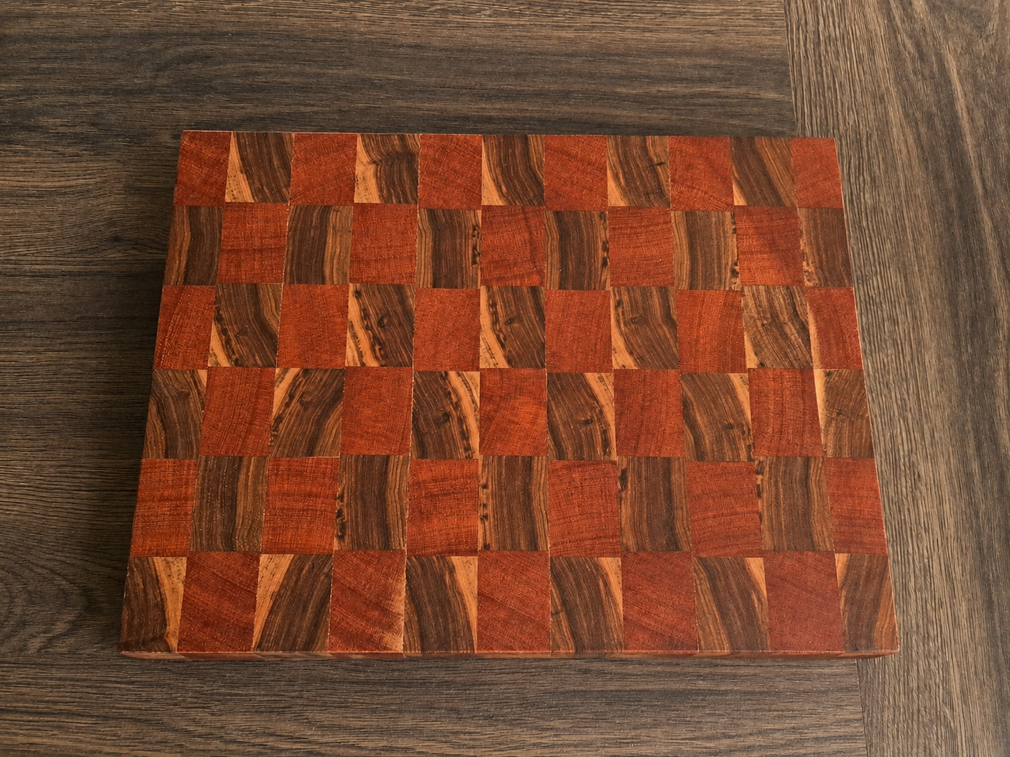 Sapele & Walnut End Grain Chopping Board