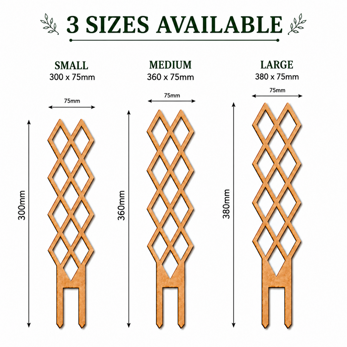 Diamond Wooden Plant Trellis
