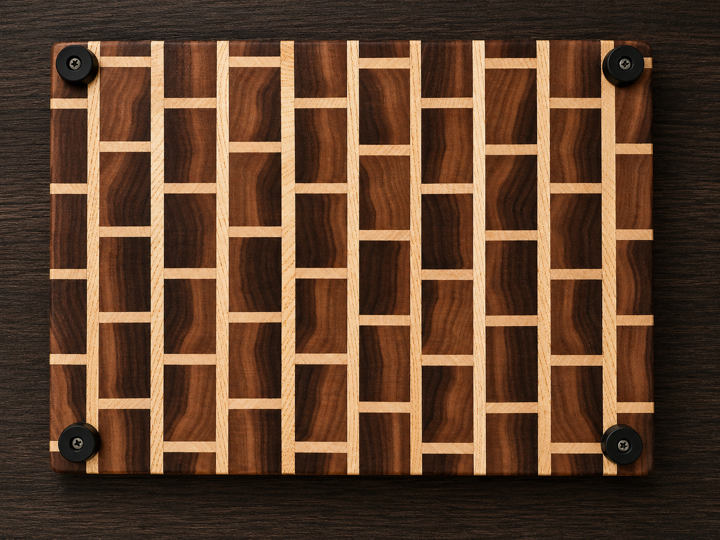 Handmade Walnut & Maple End Grain Brick Pattern Chopping Board