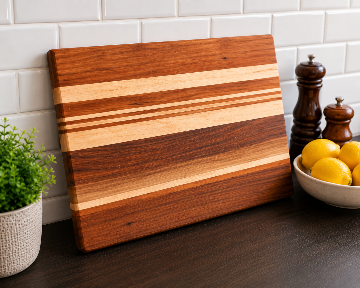 Walnut, Maple & Cherry Chopping Board