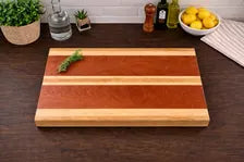 Sapele, Beech & Walnut Handmade Chopping Board