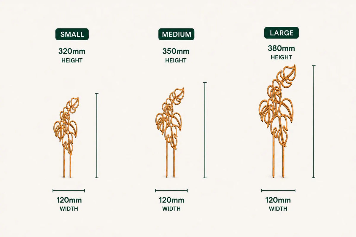 Multi-Leaf Monstera Plant Trellis – Decorative Climbing Plant Support